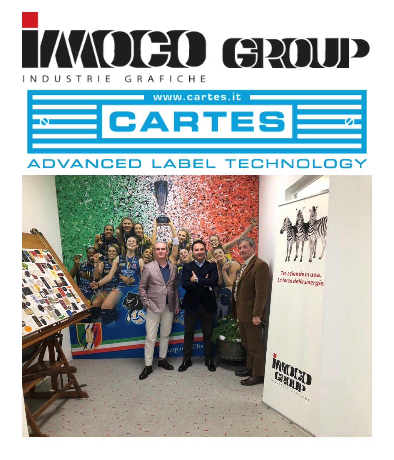 From left to right: Mr. Luca Moretto di IMOCO, Mr. Ivan Spina from CARTES and Giovanni Bertuzzo from CARTES.